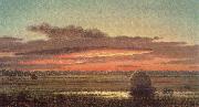 Martin Johnson Heade Sunset above the swamp USA oil painting artist